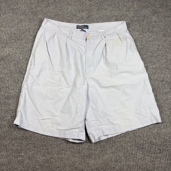 Polo by Ralph Lauren Other - Polo Ralph Lauren Shorts Mens 33 Blue Oxford Cotton Pleated Chino Preppy